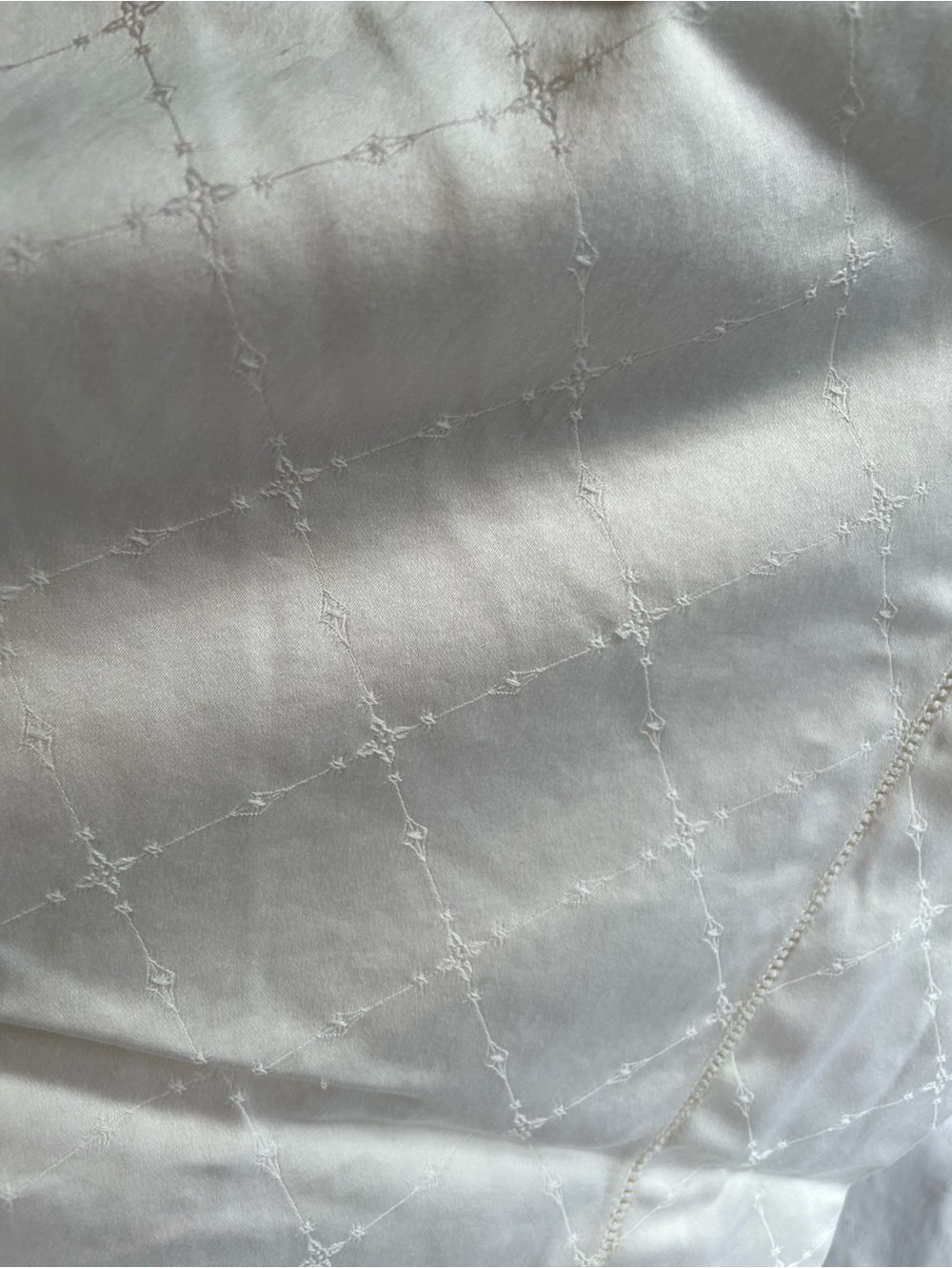 SFERRA White  Satin Euro Pillow Sham